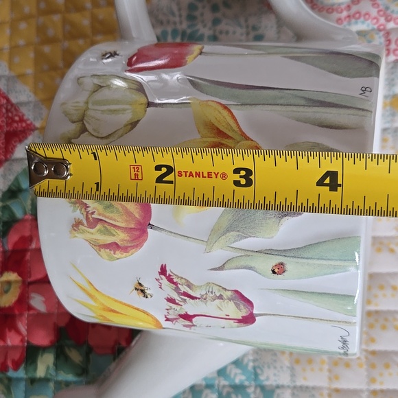 Marjolein Bastin Signature Porcelain Watering Can Tea Kettle Nature's Sketchbook - Picture 14 of 17